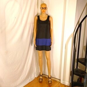 Like New Theory Black & Purple Stripe Minnie Dress.